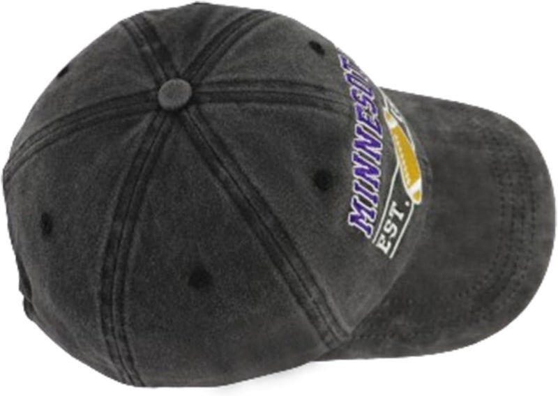 Terojnkl Embroidered City Football Hat for Men Women, Adjustable Unisex Cotton Fans Baseball Cap - Image 4